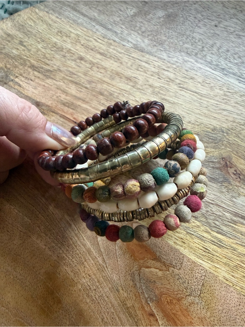 Boho Multicolor and Brass Bracelet - Women Jewelry